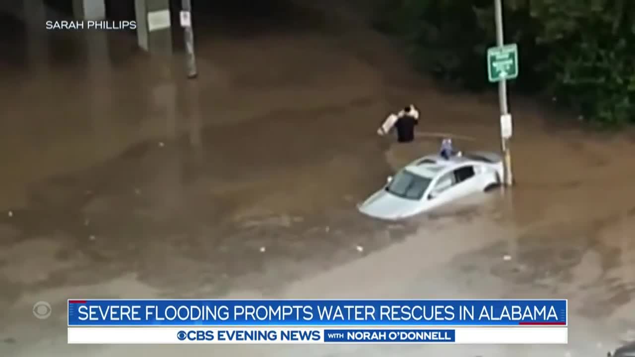 Severe flooding prompts water rescues in Alabama