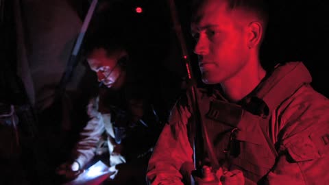 Georgians Marines conduct night operations during Operation Black Sand