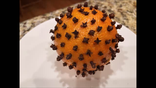 Cloves in oranges, kitchen smells awesome