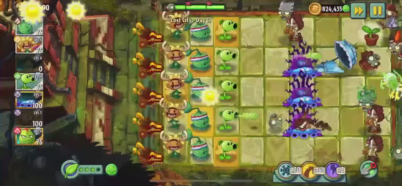 Plants vs Zombies 2 Lost City - Day 11