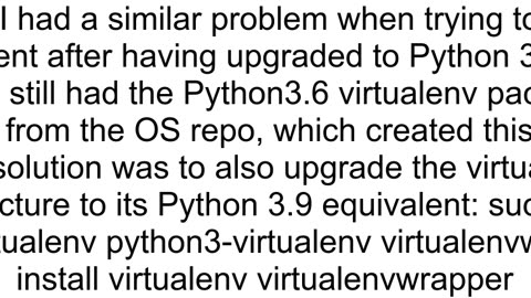 Virtualenv failing with quotdoes not start with prefixquot