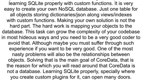 Is there any stable nosql database for iOS except for Couchbase