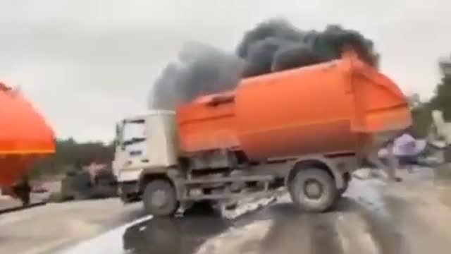 Video of the blockade in Enerhodar