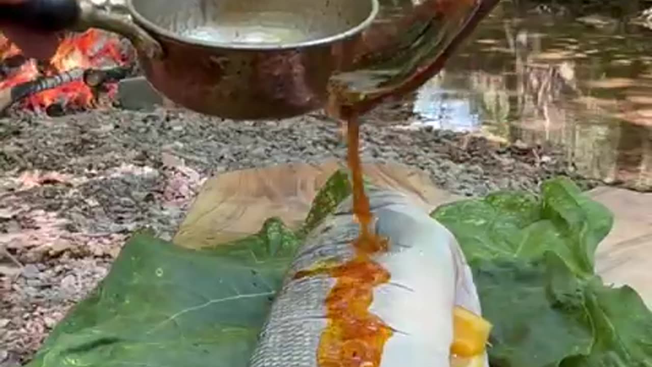Fish in Cabbage Leaf and Crispy Pastry