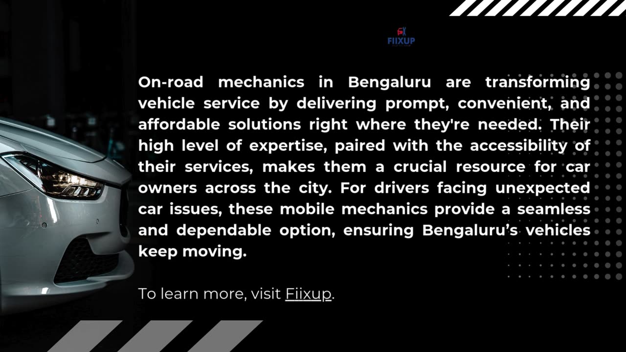 The Role of On-Road Mechanics for Your Car in Bengaluru: call us Today: 8722777367