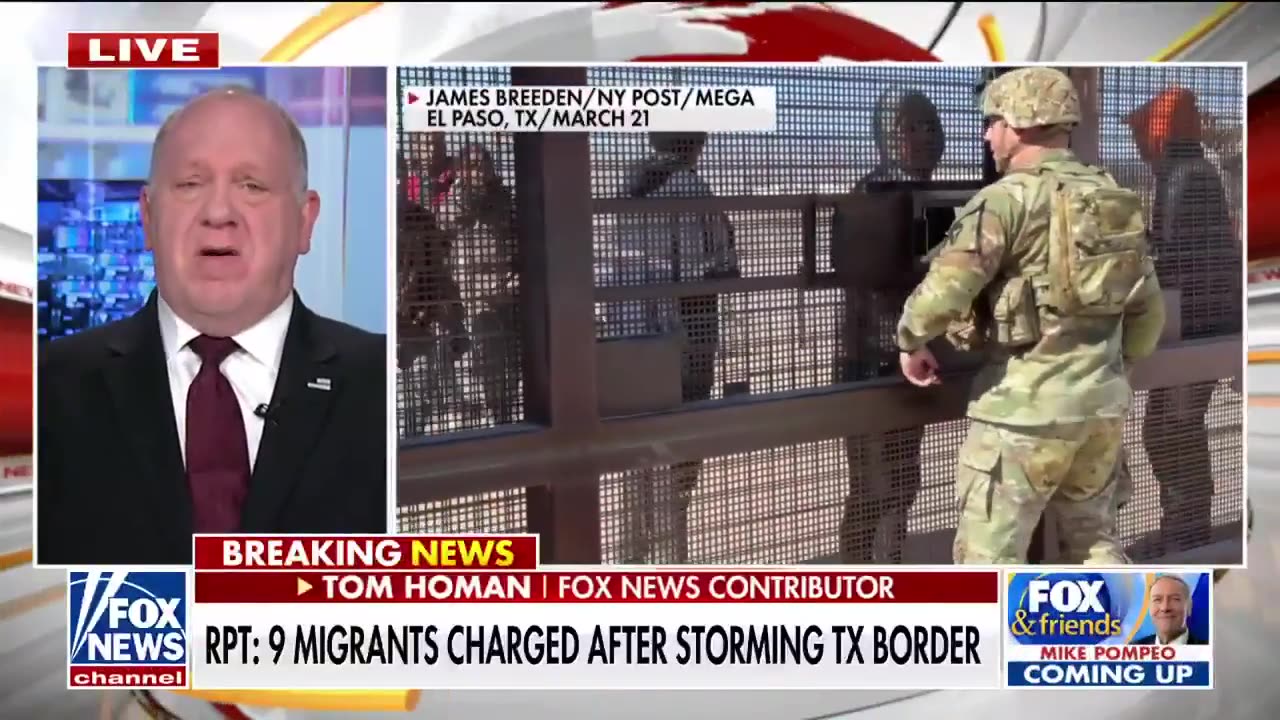 Nine migrants charged with assault, inciting a riot after storming border