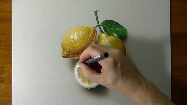 Describe Half A Lemon In Detail