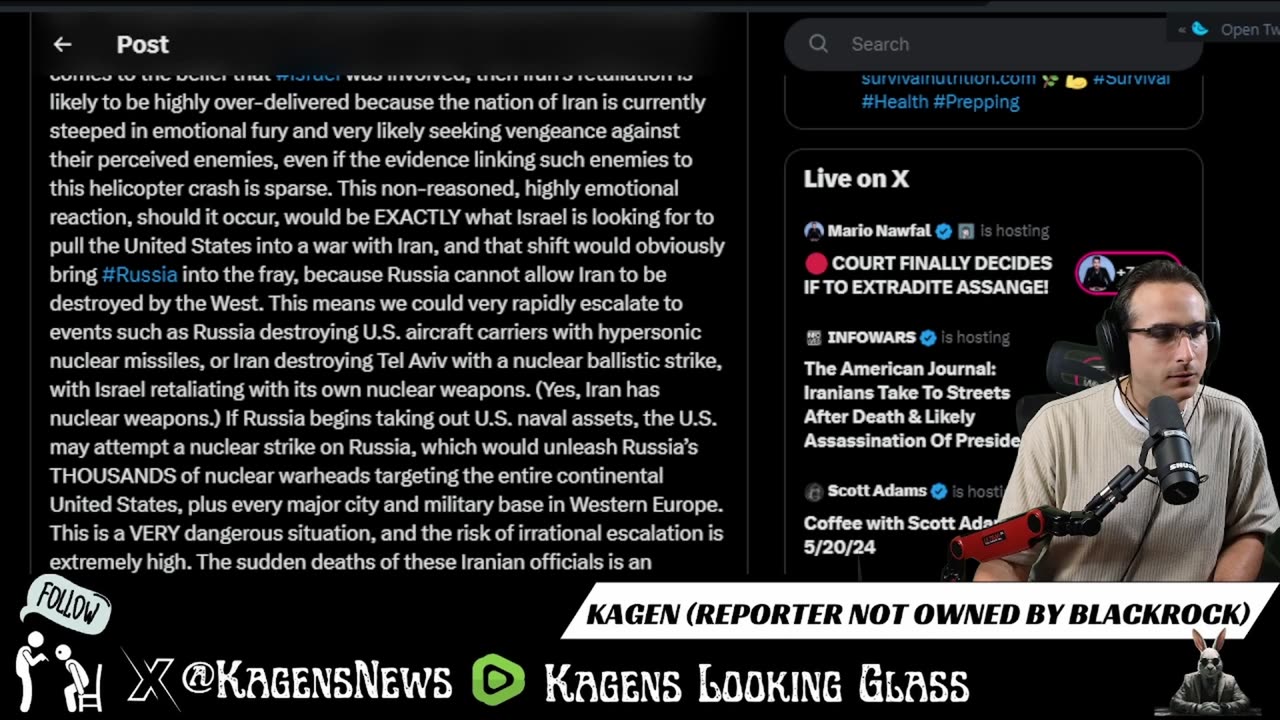 Arrest warrants for Netanyahu, Iran Leaders in plane crash, Assange wins right to appeal!