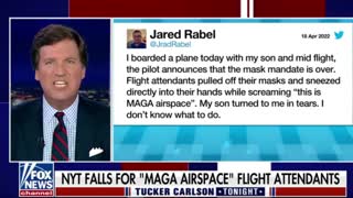 Tucker Carlson Mocks NYT Journalist who Fell for a Satirical “MAGA Airspace” Tweet