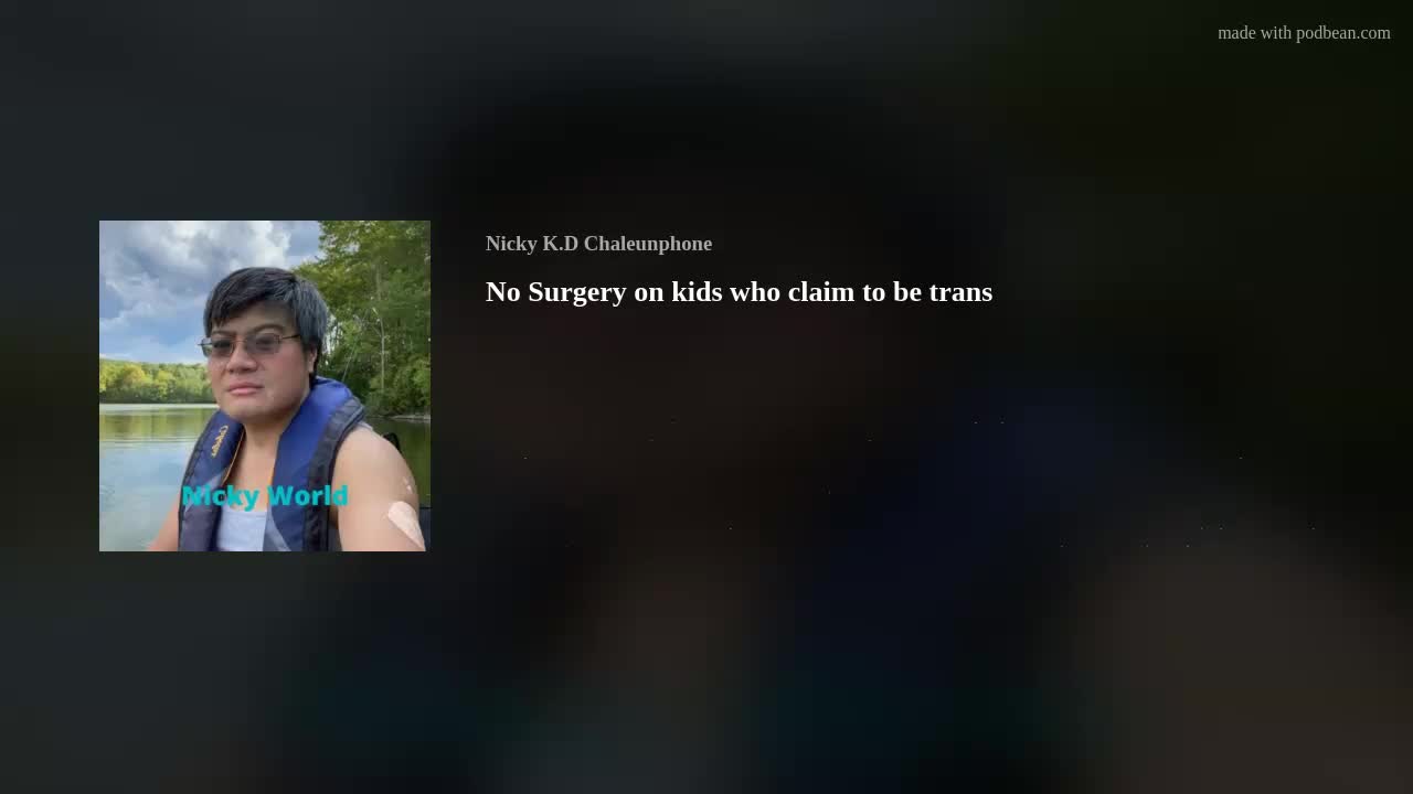 No Surgery on kids who claim to be trans