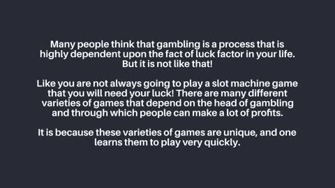 Different varieties of Gambling games online