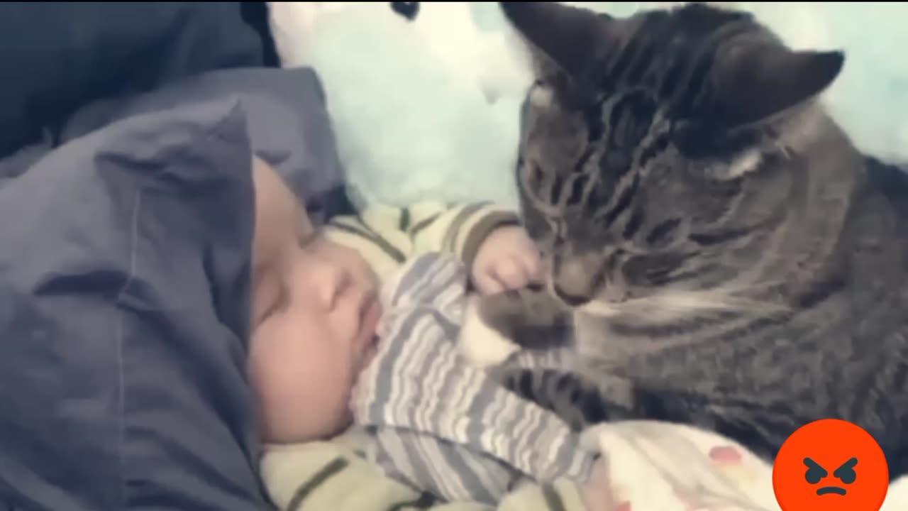 Cat and baby