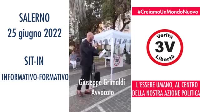 SALERNO, 25 GIUGNO 2022 SIT-IN INFORMATIVO FORMATIVO 3V