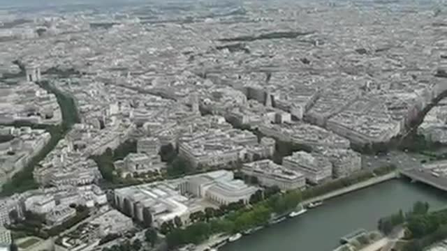 Bird eye's view from Eiffel Tower, Paris