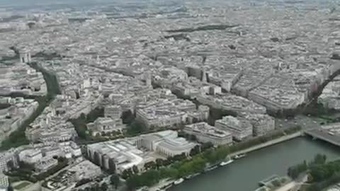 Bird eye's view from Eiffel Tower, Paris