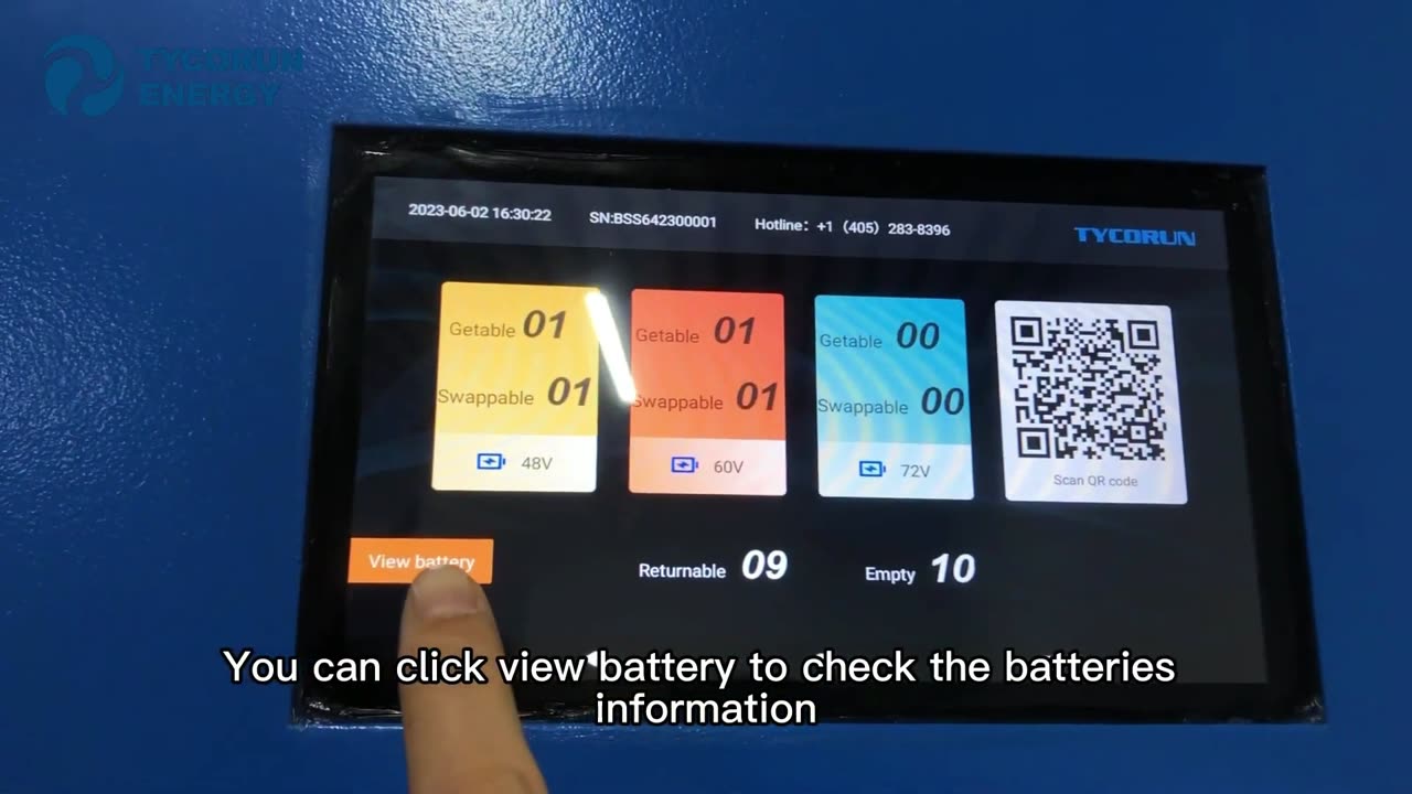 How to use TYCORUN 12 slots battery swapping station with NFC function?