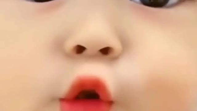 Cute baby 🍼 is happy