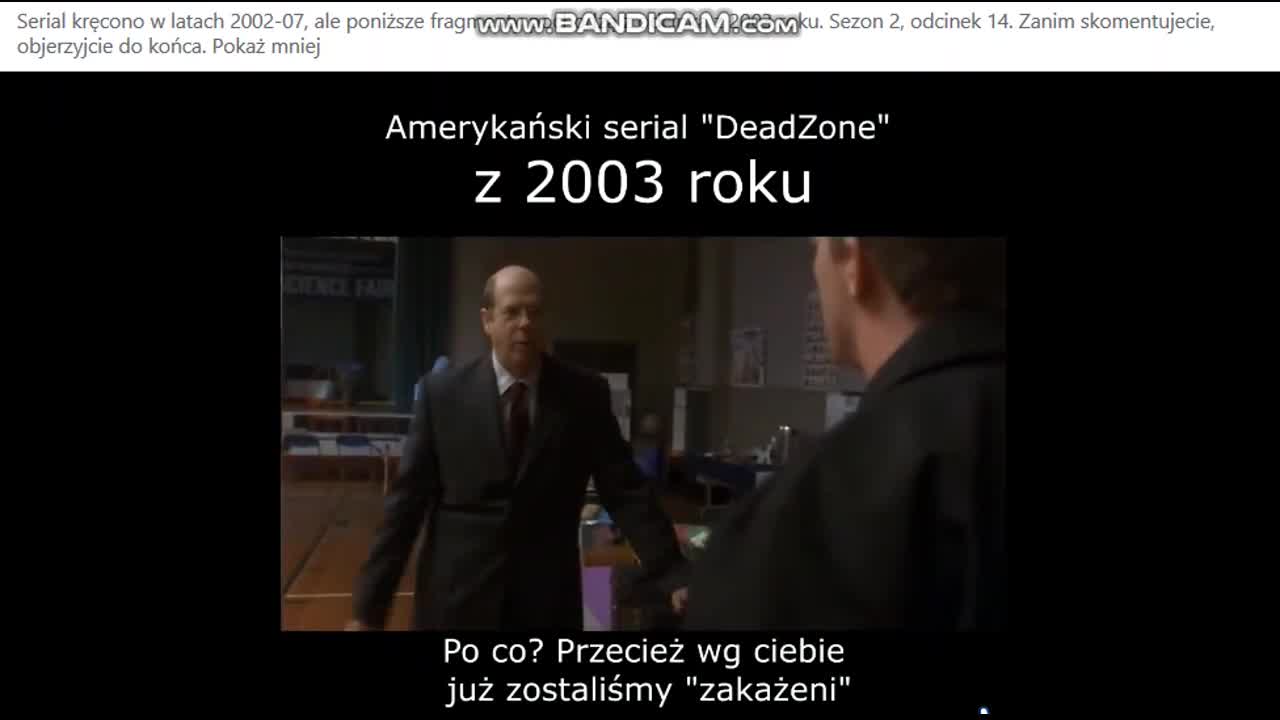 serial 'Deadzone' (2003) podobienstwo do pandemii [PLANdemic predictions]