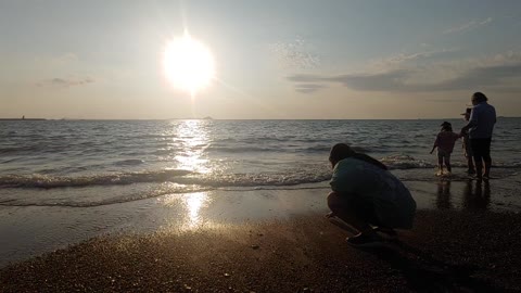 Autumn beach in Korea.