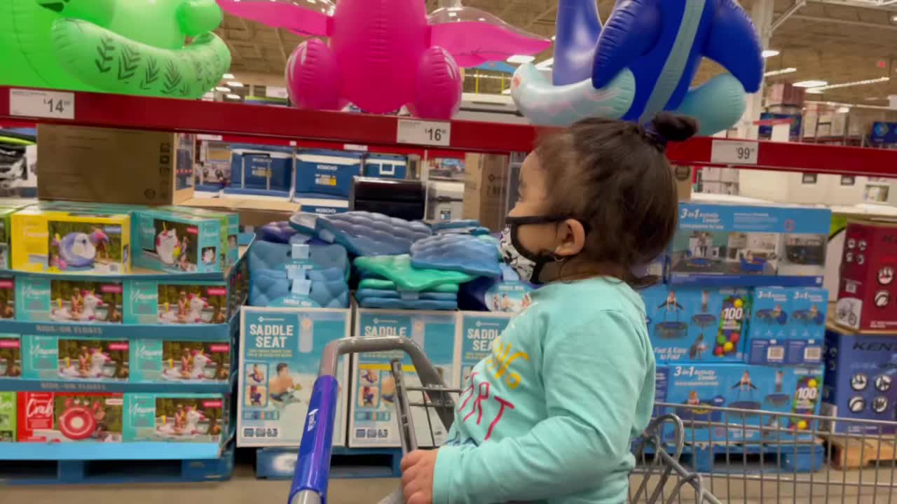 Shopping time for baby jason