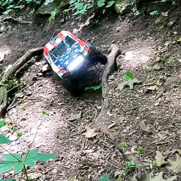 Patriotic truck crawling