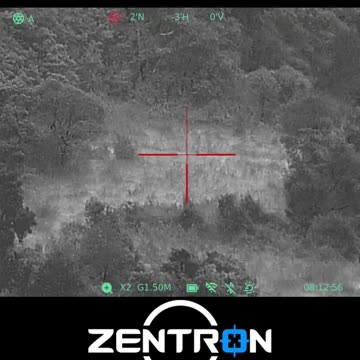 Gong Hit at 300m! Pitch Dark Thermal Rifle scope