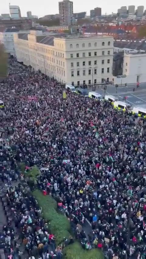 Massive manifestation in London in favour of Palestine
