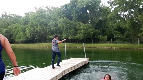 Diving In The Pond