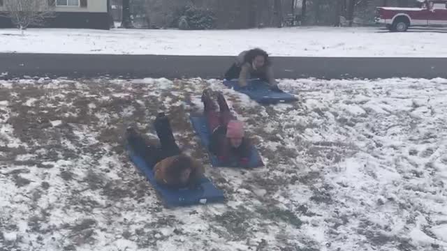 Sledding fun