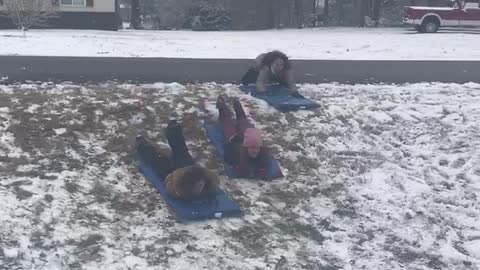 Sledding fun