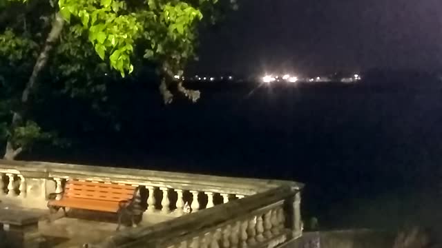 Heavy rain over river Ganges, India