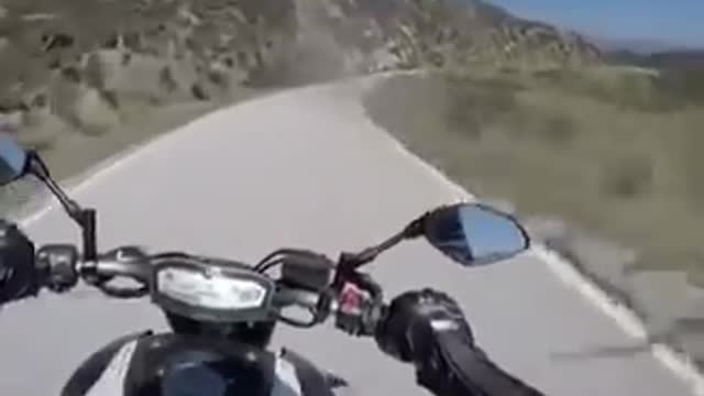 Accident motorcycle crashes head on with truck