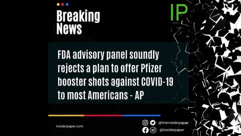 FDA rejects a plan tooffer Pfizer booster shots