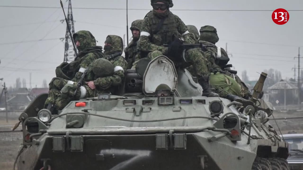 Russian armoured personnel carrier runs into civilian car in Luhansk