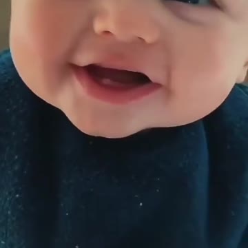 Adorable smile of cute baby girl
