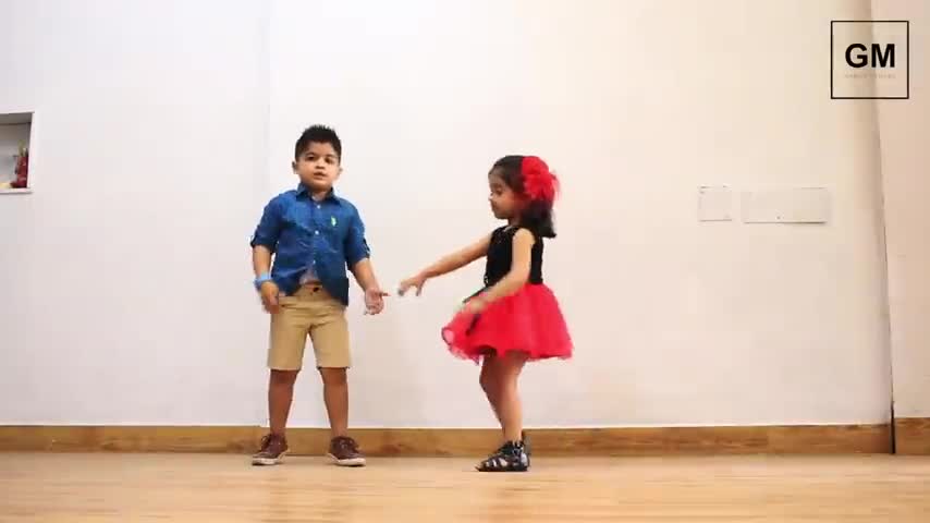 Cute baby girl dance with his....