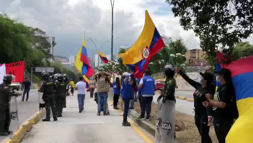 Manifestación en Bucaramanga y el área por el Paro Nacional