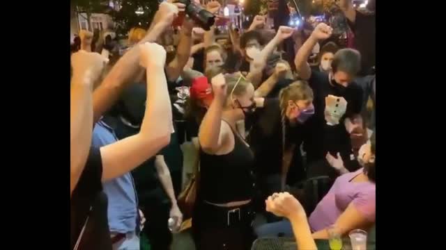 BLM Protesters Try To Intimidate Woman Into Raising Fist In Solidarity At Washington DC Restaurant