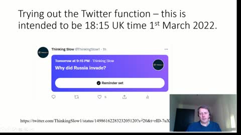 Dial in to our talk on Twitter 18:15 UK on 1st March 2022