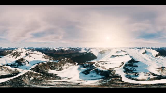 vr 360 panorama of arctic spring in spitsbergen