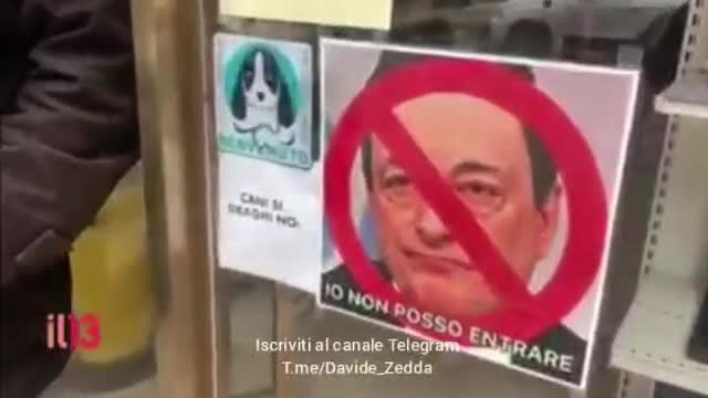 Gianni Sartor contro Green Pass vieta ingresso a Draghi nel suo negozio: "Cani sì, Draghi NO!"