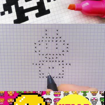how to Draw Robot - Hello Pixel Art by Garbi KW #shorts