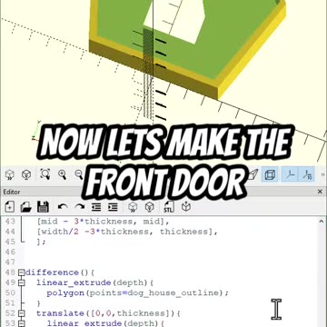 OpenScad: Design a Toy Dog House