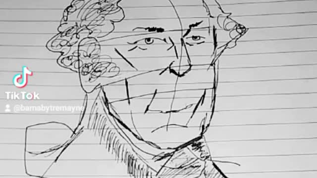 Doodled a portrait of unknown subject