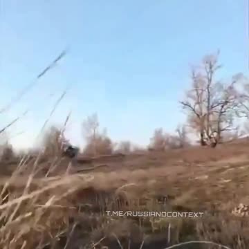 A Russian soldier films his squatmate being hit by an fpv drone