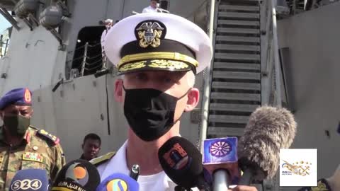 U.S. Navy USS Winston S. Churchill docks in Sudanese eastern port