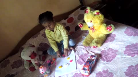 kids playing with clay