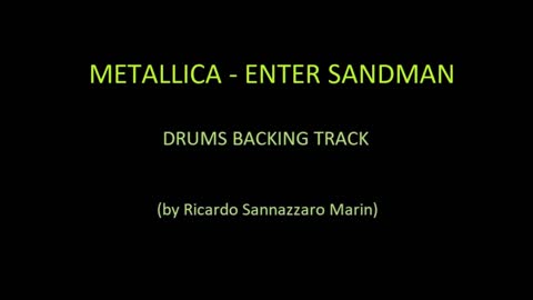 METALLICA - ENTER SANDMAN - DRUMS BACKING TRACK