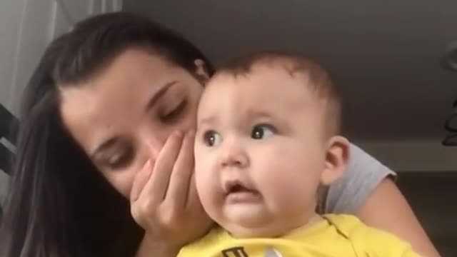 Baby Laughs Adorably When Mom Whispers In His Ears-2