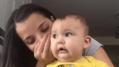 Baby Laughs Adorably When Mom Whispers In His Ears-2